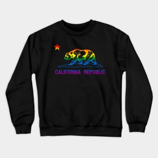 California Republic LGBTQ Gay Pride State Flag Crewneck Sweatshirt